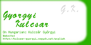 gyorgyi kulcsar business card